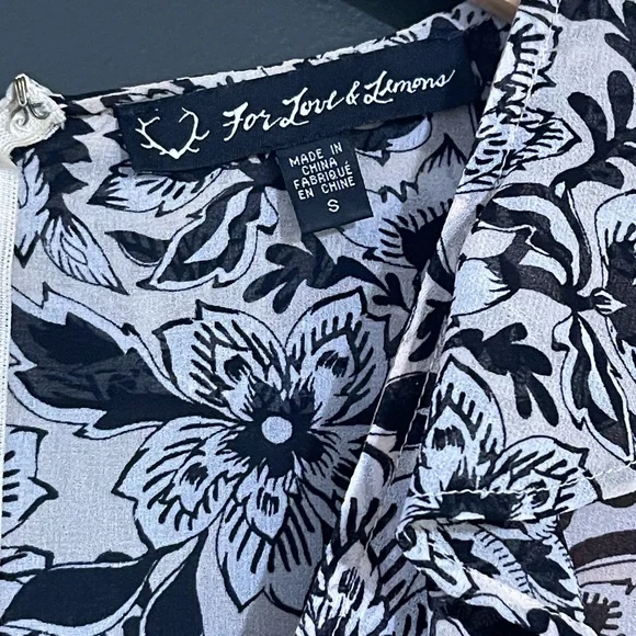 For Love and Lemons Gracie Mini Dress Cream Floral - Picture 9 of 10